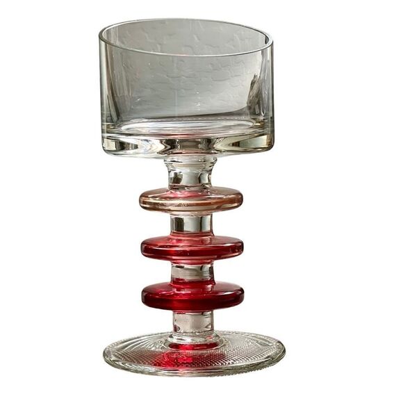 Modernist 3 Disk Ronald Stennett Willson Sheringham candlestick Red Multicolor - Picture 8 of 15